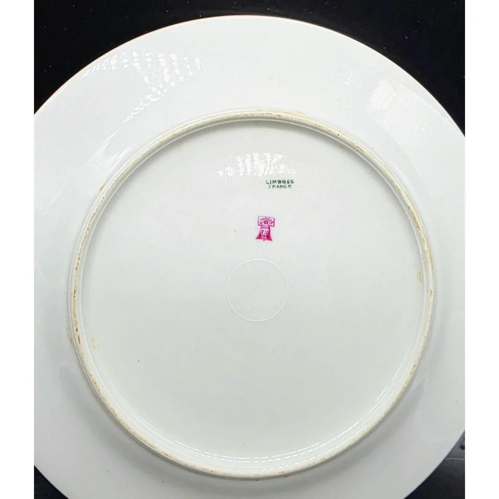 Set/3 Vintage T&V Limoges Porcelain Dinner Plat3 Floral Banner 10